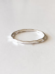 Halo Hammered Ring