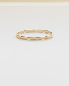 Gold Filled Halo Hammered Ring
